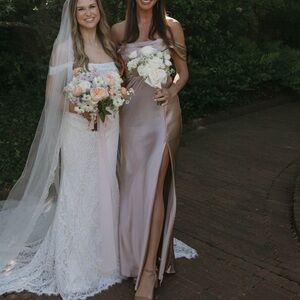 Birds Grey Bridesmaid dress